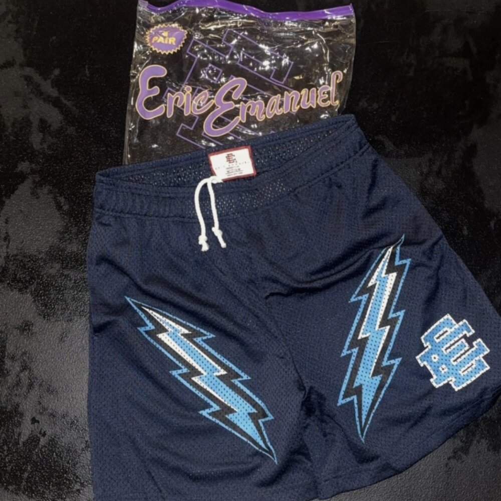 Eric Emanuel Basic Lightning Bolt Shorts Sz Medium